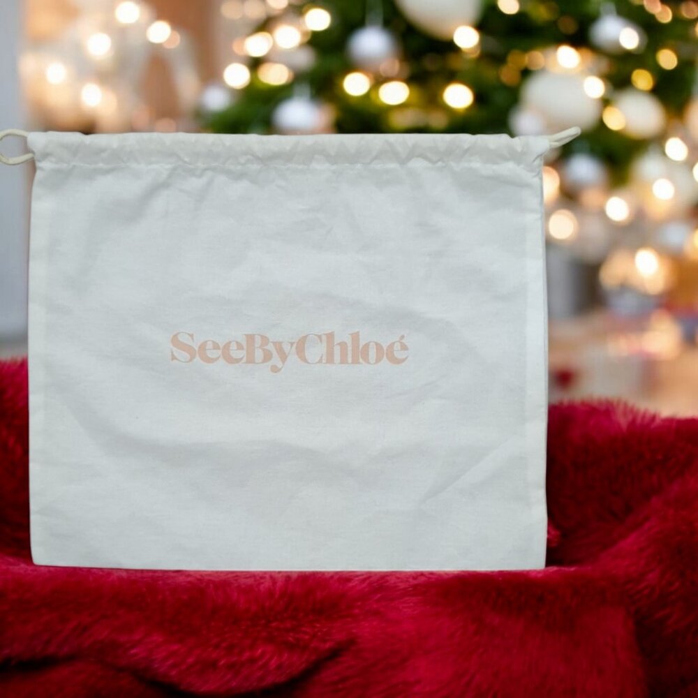 See By Chloe White Dust Bag Storage Pouch Drawstring Top 12 "x10"